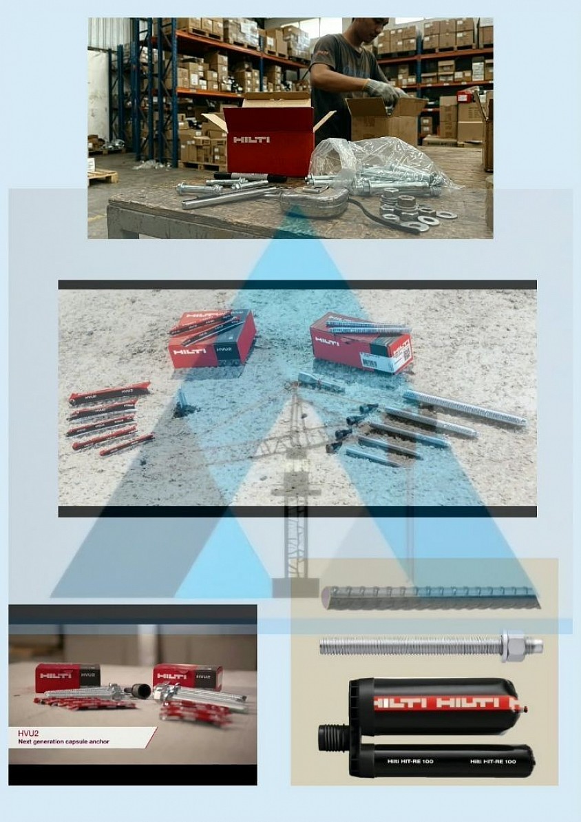 Hilti anchoring products for professional construction and industrial applications. Product selection can be supplied according to project requirements.